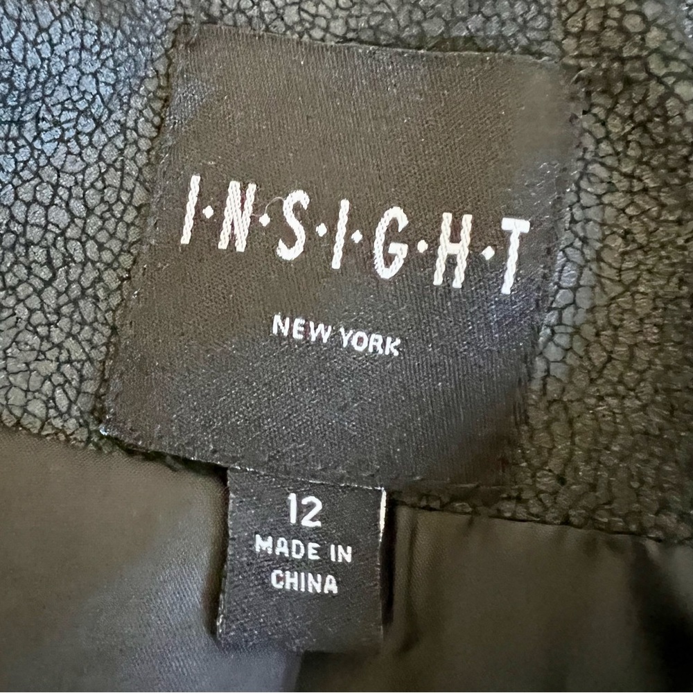 NEW INSIGHT TEXTURED FAUX LEATHER JACKET - Picture 9 of 13